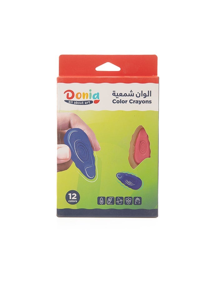 Donia Small Crayons, 12 Colors, Non-Toxic, Bulk Pack of 12 Boxes, Small Size for Kids and Students—Donia - Image 2