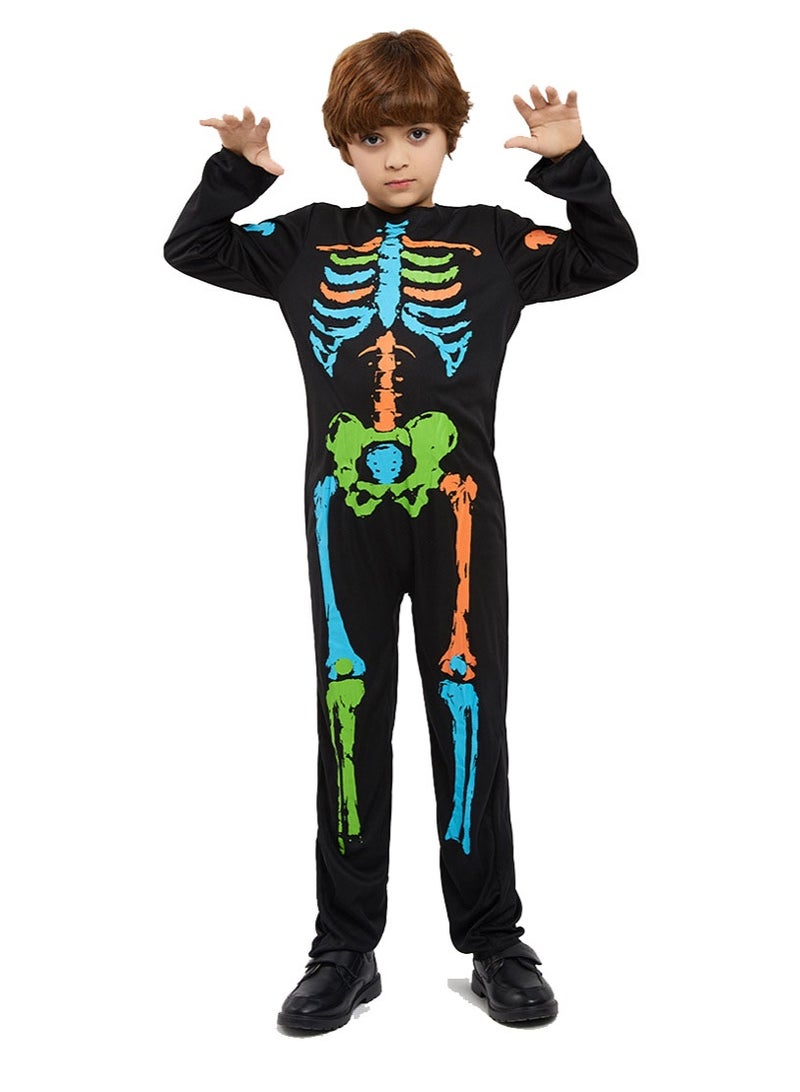 إسكدنيا بدلة قفزات هيكل عظمي ملونة لل - Image 4