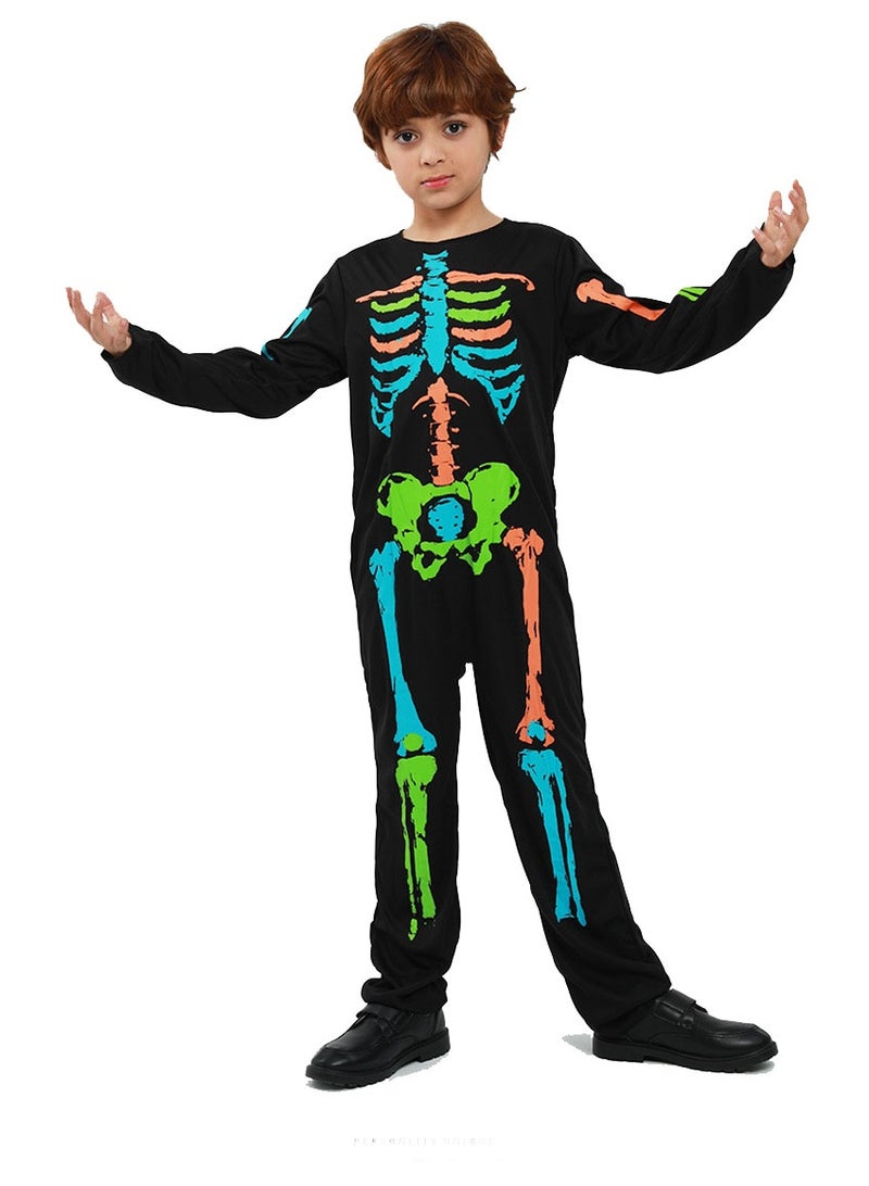 إسكدنيا بدلة قفزات هيكل عظمي ملونة لل - Image 3