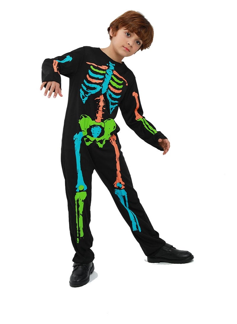 إسكدنيا بدلة قفزات هيكل عظمي ملونة لل - Image 2