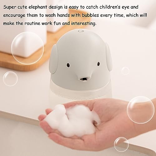 AMYESE Automatic Soap Dispenser for Kids- Cute Elephant Touchless Foaming Hand Soap Dispenser, Waterproof & USB Rechargeable, 13.5oz/ 400ml for Bathroom Countertop, Kitchen, Preschool Children - Image 2