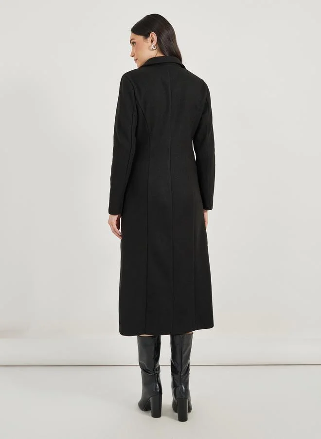 Styli Double-Breasted Midi Dress