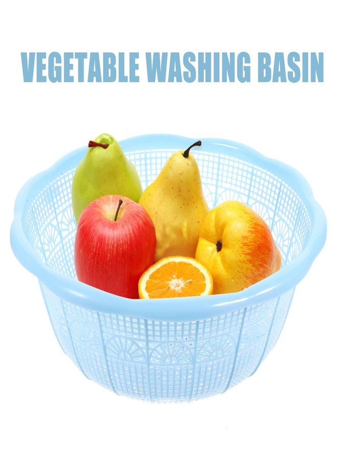 BESTOYARD 4Pcs Multifunctional Plastic Washing Bowl Rice Fruits and Vegetables Rustproof Kitchen Tools with Hollow Design for Easy Drainage and Storage Random Colors - Image 4