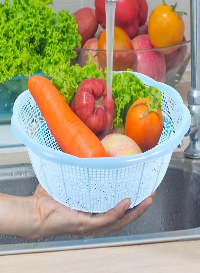 BESTOYARD 4Pcs Multifunctional Plastic Washing Bowl Rice Fruits and Vegetables Rustproof Kitchen Tools with Hollow Design for Easy Drainage and Storage Random Colors - Image 5