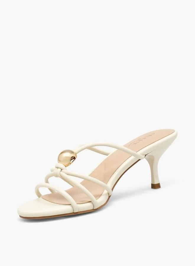 Celeste CREAM Women Kitten Heel Sandals for Women | Best Price UAE
