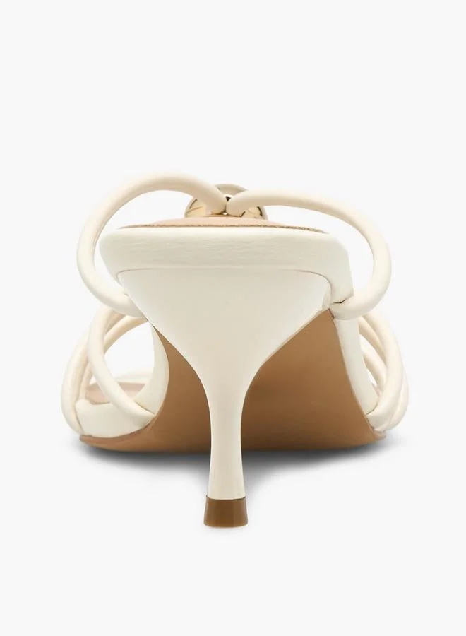 Celeste CREAM Women Kitten Heel Sandals for Women | Best Price UAE