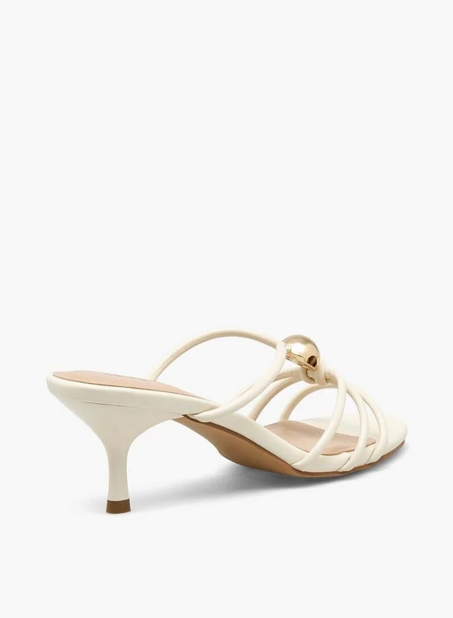 Celeste CREAM Women Kitten Heel Sandals for Women | Best Price UAE
