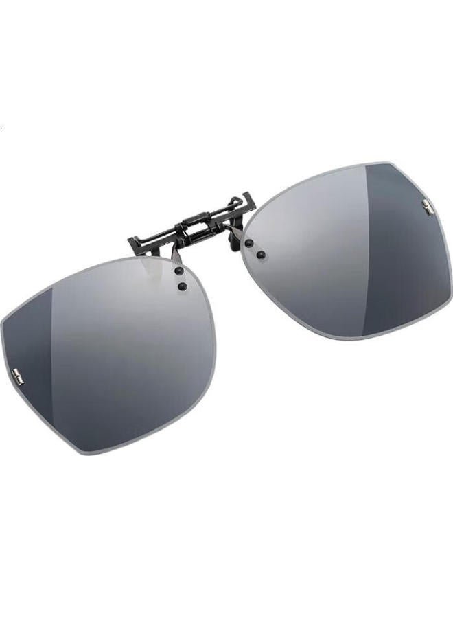 PARIM Clip-On Sunglasses For Women, Summer Driving, Myopia, Polarized, Men'S Trendy, Ultra-Light, Uv Protection, Pca27 S01-Gray Clip/Nickel White - Image 2