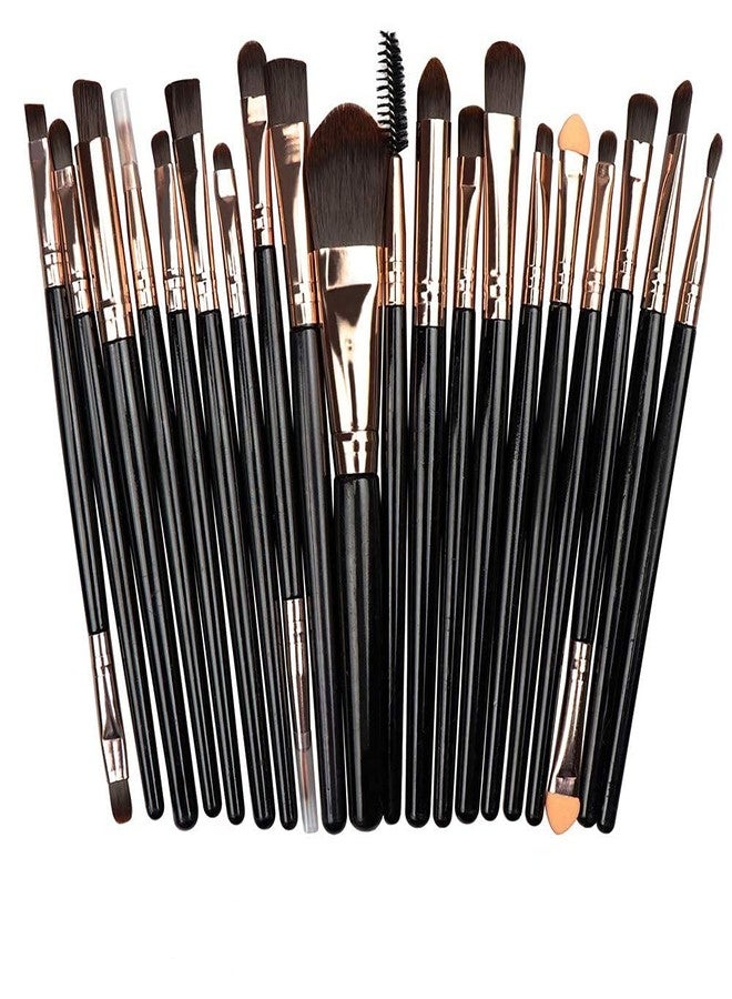 THR3E STROKES 20Pcs Makeup Brushes Set Eyeshadow Foundation Powder Eyeliner Eyelash Lip Make Up Brush Cosmetic Beauty Tool Kit Hot(BLACK) - Image 2