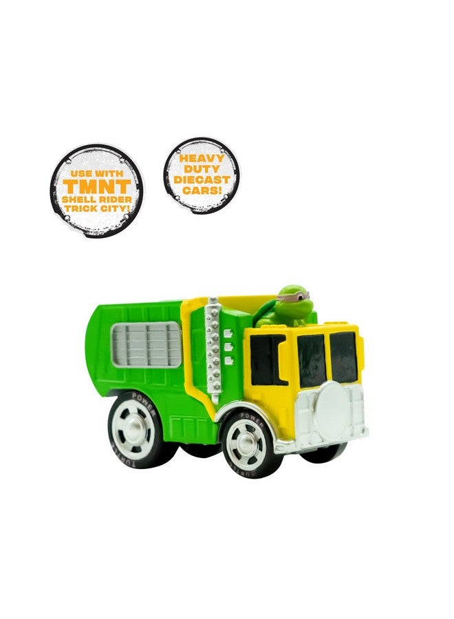 Teenage Mutant Ninja Turtles سلاحف النينجا المراهقون، مجموعة راكبي القذائف المصنوعة من المعدن 1:64، تصميم كلاسيكي، ليو، راف، دوناتيلو، وميكي، للأعمار 3 سنوات فما فوق - Image 4