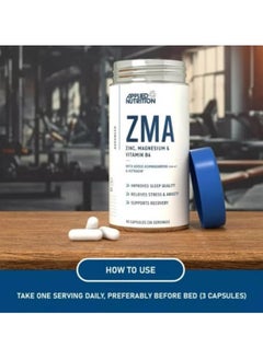 Applied Nutrition Applied Nutrition ZMA ZINC, MAGNESIUM & VITAMIN B6, 30S, 90 Caps  - Image 2