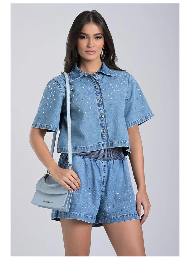 Carmen Steffens  Sky Blue Double-Sided Leather Bag for Women | Best Price UAE