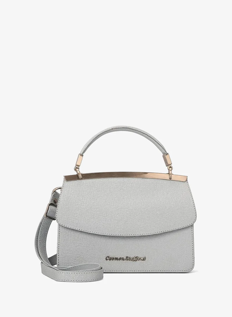 Carmen Steffens Sky Blue Double-Sided Leather Bag