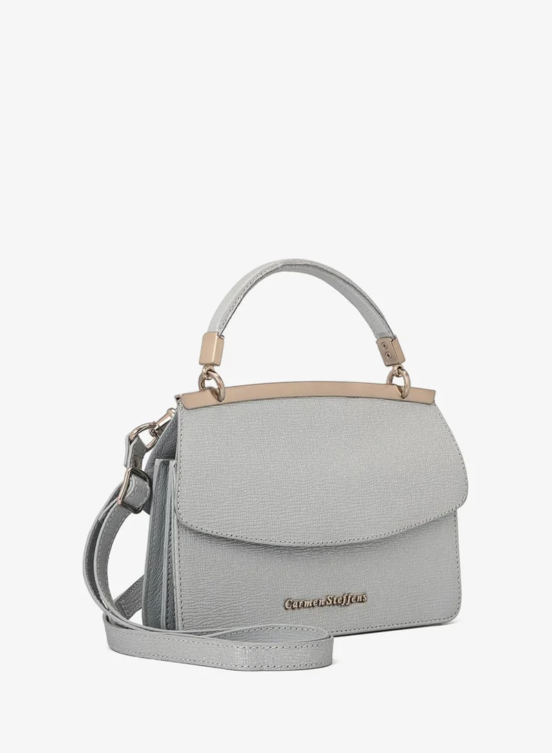 Sky Blue Double-Sided Leather Bag