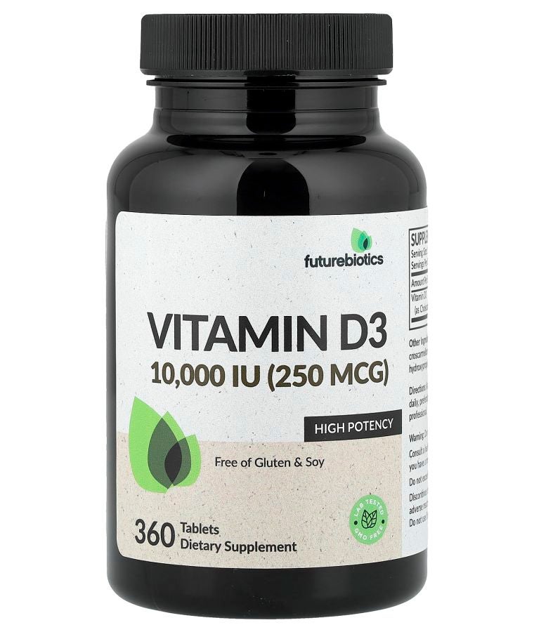Futurebiotics Vitamin D3 250 mcg (10000 IU) 360 Tablets