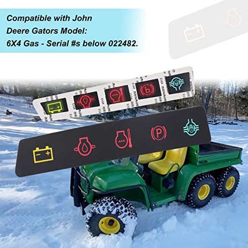 KitchenKipper 2 Pack M117670 Dash Panel Decal/Instrument Panel Indicator Label for JohnD-eere Utility Vehicle 4X2, 6X4 Serial Below 022482 - Image 5