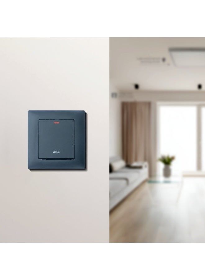 توبكس TOPEX  Pacific Range 45A DP 1gang heavy load switch with neon(7×7)big rock - Image 3