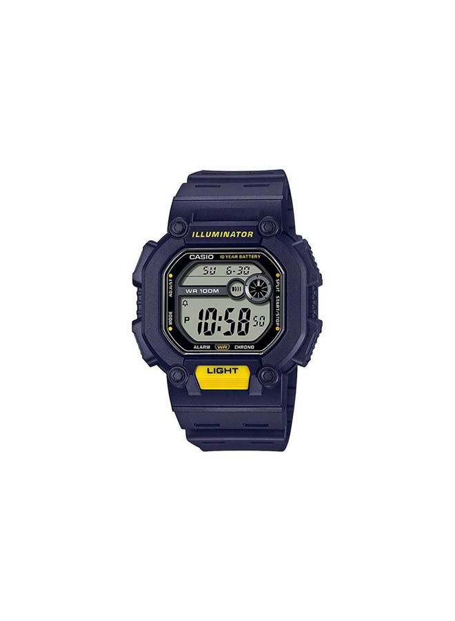 Men Wrist Watch Water Resistant Hexagon Resin Digital W-737H-2A