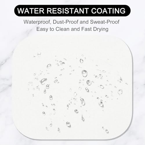 Hsurbtra Mouse Pad, Premium-Textured Small Square Mousepad 8 x 9 Inch White, Thick 3 mm Anti-Slip Waterproof Rubber Pretty Cute Computer Mat for Office Home Gaming Laptop Men Women Kids - Image 4
