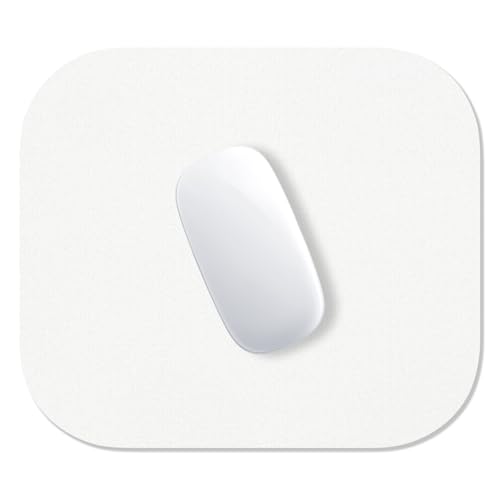 Hsurbtra Mouse Pad, Premium-Textured Small Square Mousepad 8 x 9 Inch White, Thick 3 mm Anti-Slip Waterproof Rubber Pretty Cute Computer Mat for Office Home Gaming Laptop Men Women Kids - Image 1
