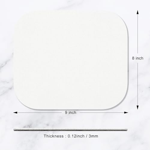Hsurbtra Mouse Pad, Premium-Textured Small Square Mousepad 8 x 9 Inch White, Thick 3 mm Anti-Slip Waterproof Rubber Pretty Cute Computer Mat for Office Home Gaming Laptop Men Women Kids - Image 5