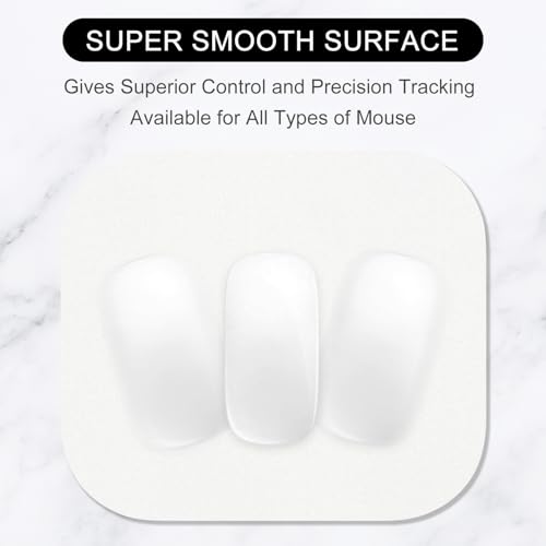 Hsurbtra Mouse Pad, Premium-Textured Small Square Mousepad 8 x 9 Inch White, Thick 3 mm Anti-Slip Waterproof Rubber Pretty Cute Computer Mat for Office Home Gaming Laptop Men Women Kids - Image 2