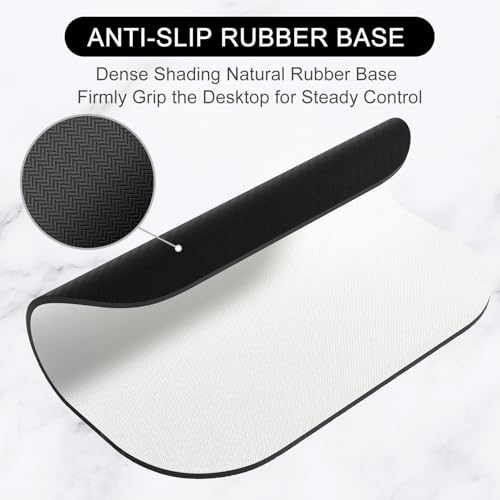 Hsurbtra Mouse Pad, Premium-Textured Small Square Mousepad 8 x 9 Inch White, Thick 3 mm Anti-Slip Waterproof Rubber Pretty Cute Computer Mat for Office Home Gaming Laptop Men Women Kids - Image 3