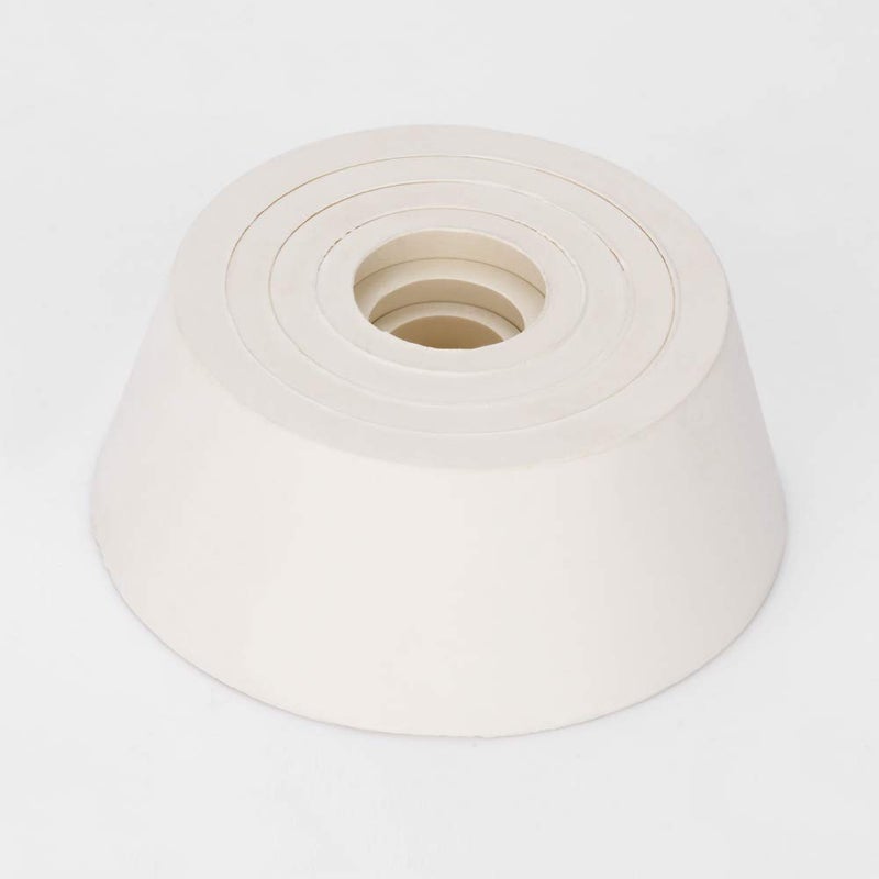 Labasics Filter Adapter Cones, Durable Tapered Collar Rubber Stopper Buchner Funnel Flask Cones Adapter Set, Wear Resistance Smooth Surface, Pack of 9, White - Image 4