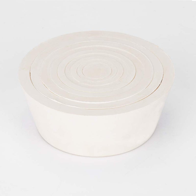 Labasics Filter Adapter Cones, Durable Tapered Collar Rubber Stopper Buchner Funnel Flask Cones Adapter Set, Wear Resistance Smooth Surface, Pack of 9, White - Image 3