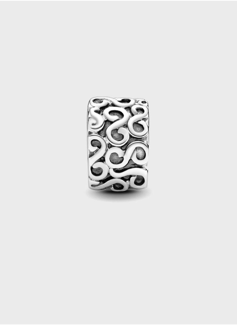 PANDORA Swirl Clip Charm  - Image 1