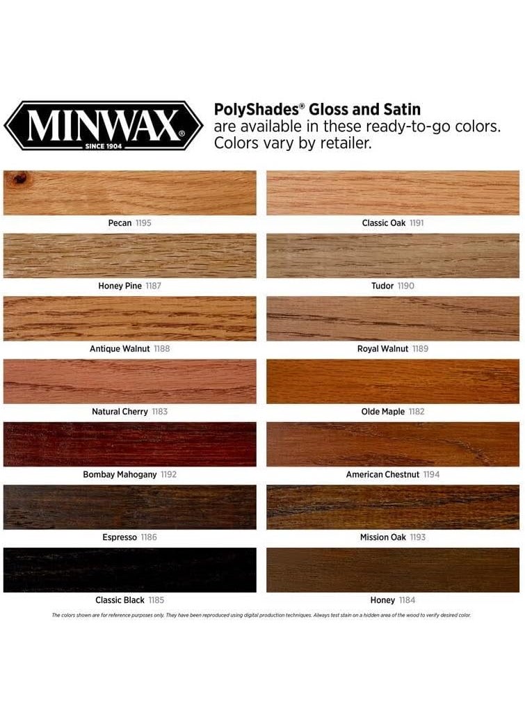 Minwax 1 qt Minwax 61470 Classic Oak PolyShades Wood Stain and Polyurethane Gloss  - Image 3