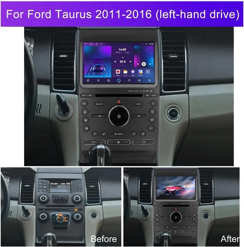 Vierex Android Car Stereo For Ford Taurus  (2011–2016), 2+32GB, GPS Navigation, Wireless CarPlay & Android Auto, WiFi, Bluetooth, DSP, Backup Camera, 4-Core Touchscreen - Image 2