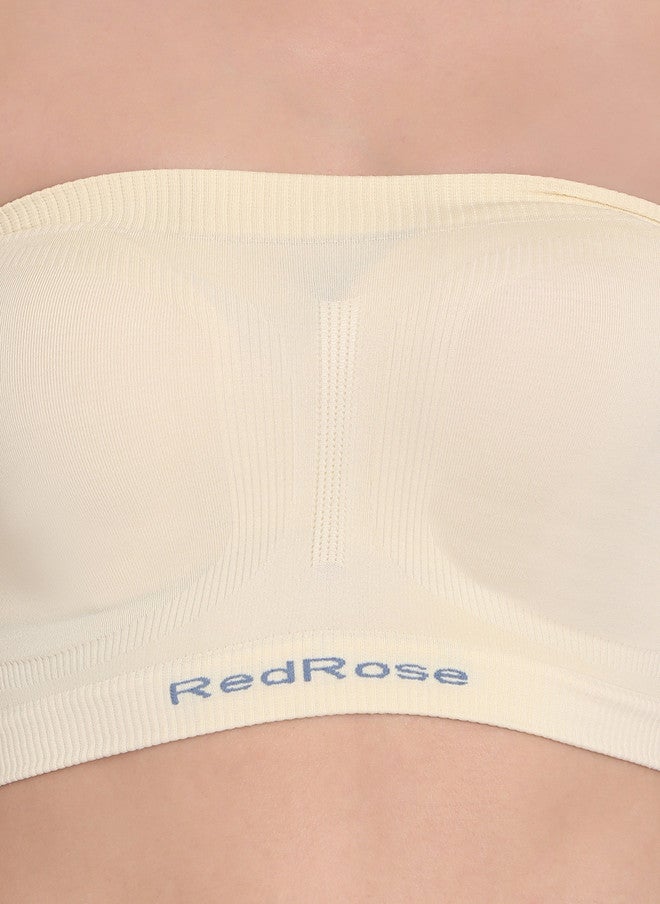 Red Rose حزمة من 2 حمالات صدر بدون حمالات للنساء باللون الأحمر - Image 4