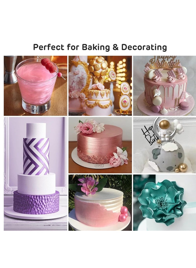 15G Baking Craft Glitter Metallic Powder Decoration for Cake Topper Accessories, DIY Crafting