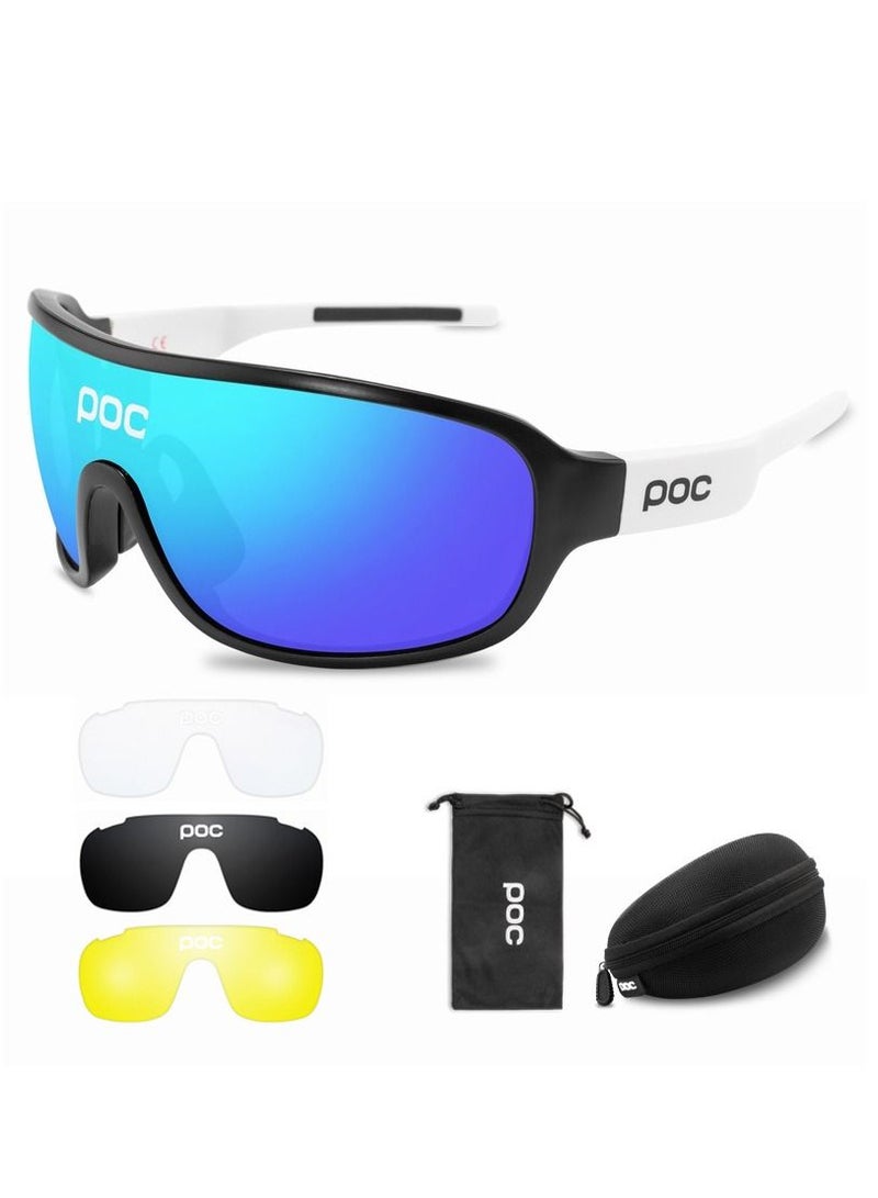 بوك 4 عدسات نظارات شمسية لركوب الدراجات في الهواء الطلق نظارات رجال ونساء لركوب الدراجات - Image 1