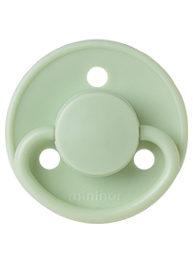 Mininor Round Silicone Pacifier 6M+  Gooseberry - Image 3