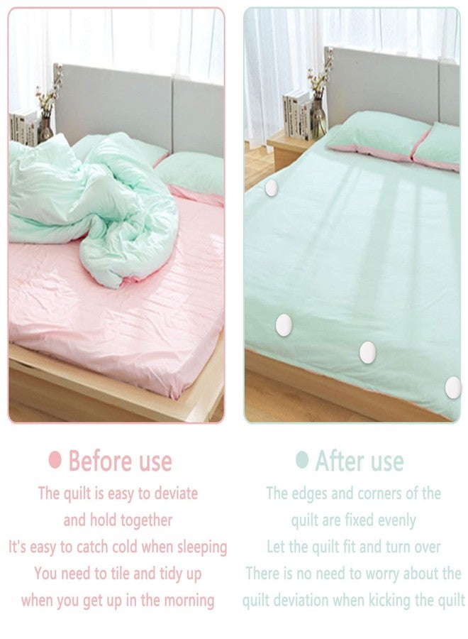 Potanro Duvet Cover Clips 12 Pcs Duvet Pins Comfortable Duvet Holder Clips, Duvet Button Fasteners Keeps Comforter from Shifting(White) - Image 2