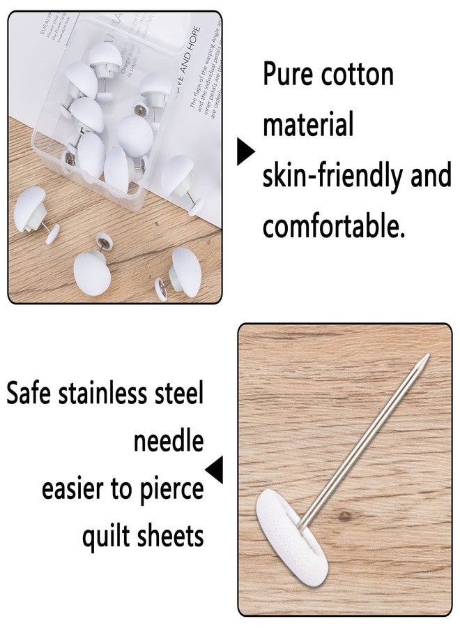 Potanro Duvet Cover Clips 12 Pcs Duvet Pins Comfortable Duvet Holder Clips, Duvet Button Fasteners Keeps Comforter from Shifting(White) - Image 5