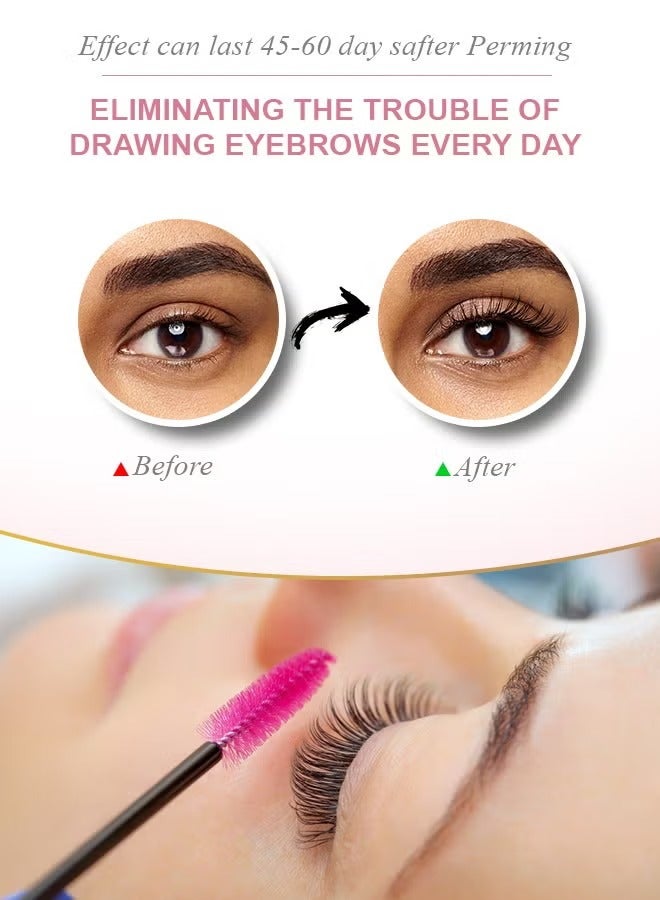 Kanza مجموعة تصفيح الحواجب، مجموعة تصفيح الحواجب، مجموعة الرموش والحواجب 2 في 1، مجموعة أدوات تجعيد احترافية شبه دائمة للاستخدام المنزلي والمهني، مجموعة أدوات الحواجب والرموش للنساء - Image 4