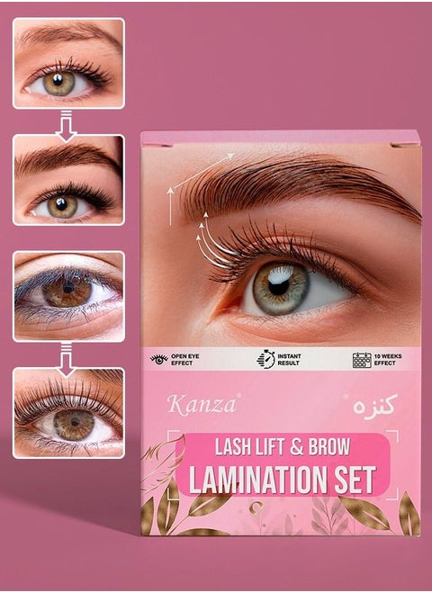 Brow Lamination Kit Eyebrow Lamination Kit Eyelash & Brow 2 IN 1 Professional Semi Permanent Curling Kit Home & Professional Use Brow & Lash Lift Kit for Women