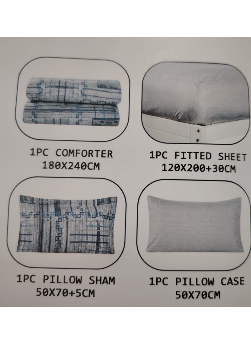 Generic - Golden comforter set consisting of 4 pieces S12 - Image 1