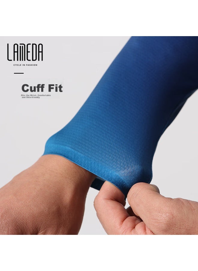 Lampada Lanpada Professional Tight-fitting Men's Road Bike Cycling Jersey, Long-sleeve Top, Spring And Autumn Bicycle Wear, Ocean Blue, M - Image 5