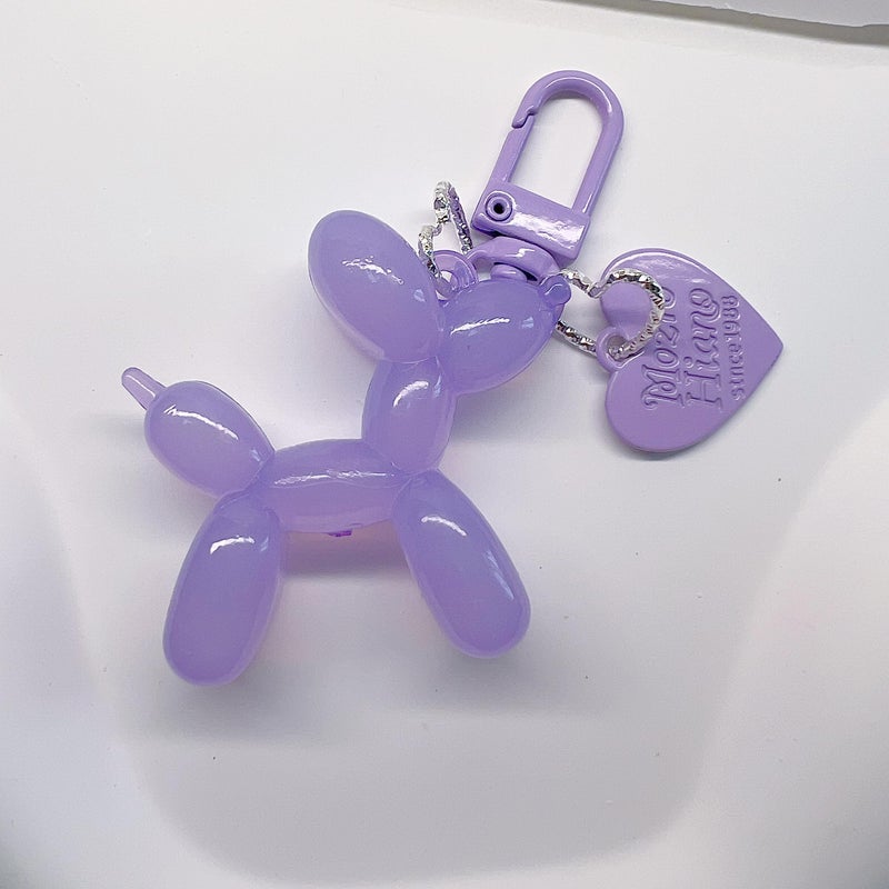 LAEKOU Jelly Balloon Dog Design Keychain for Women, Cute Girls Key Chain, Bag Charms Accessories for Car Purse Backpack - Image 3