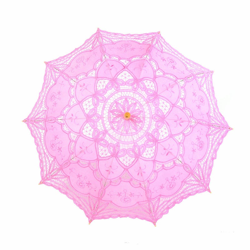 Lace-Edged Palace-Style Women'S Sunshade Craft Umbrella With Straight Long Handle, Wedding Decoration Prop, Lo Umbrella, Wedding Umbrella - Image 4