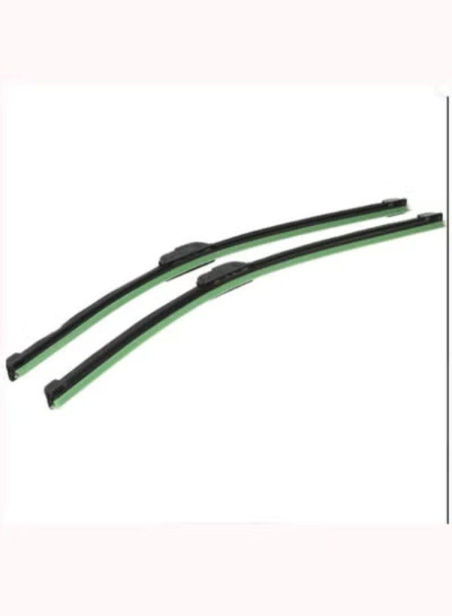 مساحة رابر لزجاج السيارة الامامي 2 قطعة -أسود - Image 1