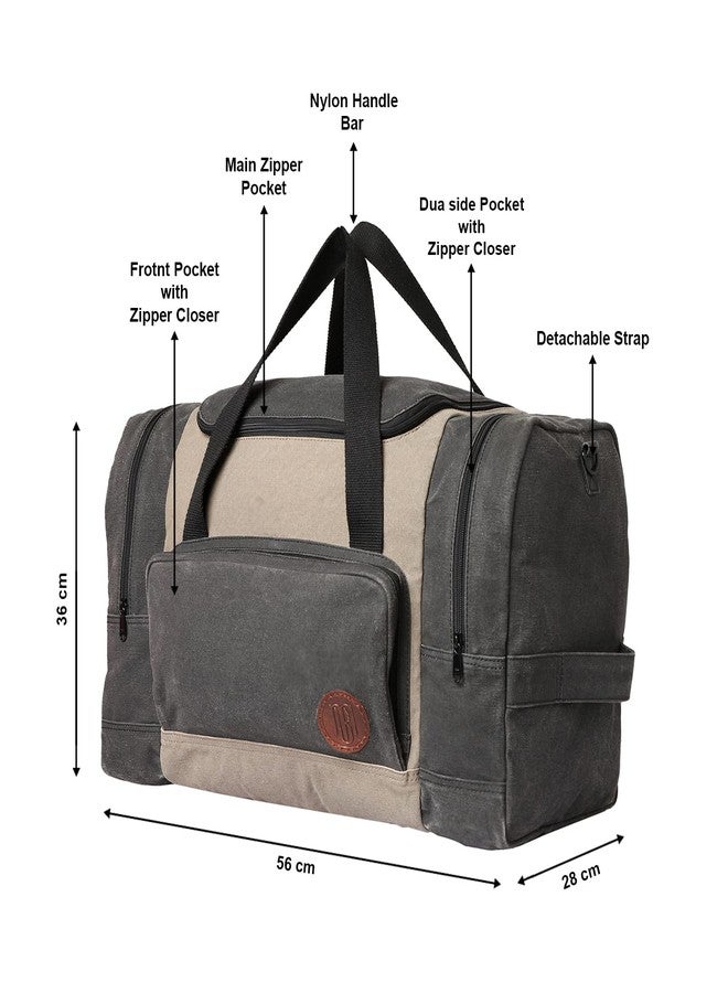 Mona B 35L Travel Duffle Bag for Men and Women with Adjustable Shoulder Strap - Black - Image 5