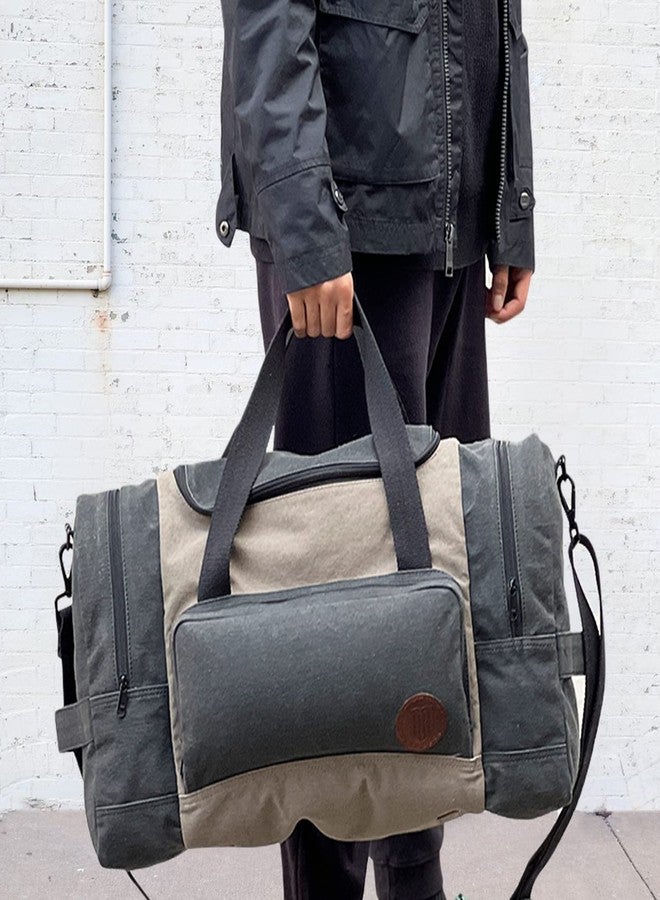 Mona B 35L Travel Duffle Bag for Men and Women with Adjustable Shoulder Strap - Black - Image 2