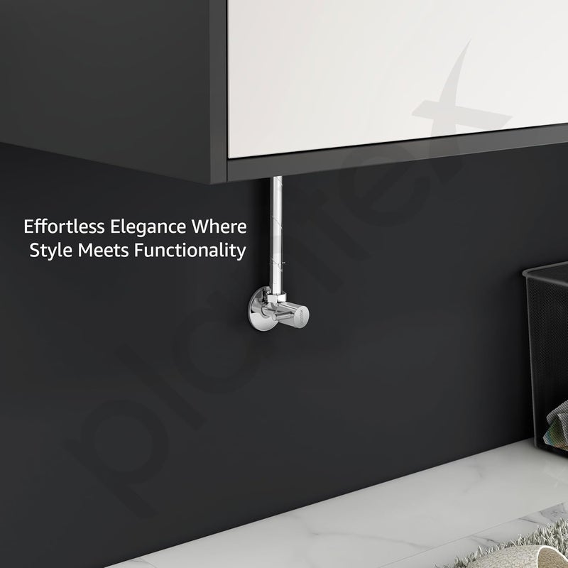 Plantex Angle Cocke for BathroomAngle Tap with Wall Flange and Teflon Tape Pack of 4 Chrome - Image 4