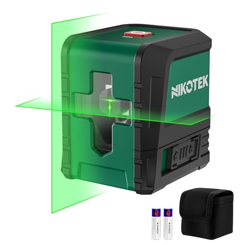 Nikotek Laser Level Selfleveling Green Line Laser With Horizontal and Vertical Lines for Construction and Picture Hanging Battery Included - Image 1