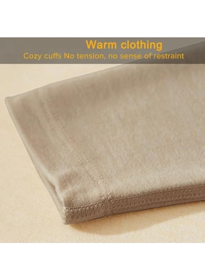 Women's Thermal Underwear Set, Round Neck Thermal Underwear Long Johns Women's Wool Silk Thermal Underwear Base Pajamas Set, Cold Weather - Image 5